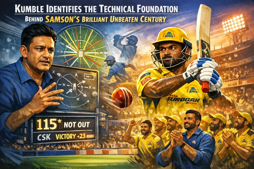 Kumble Identifies the Technical Foundation Behind Samson's Brilliant Unbeaten Century