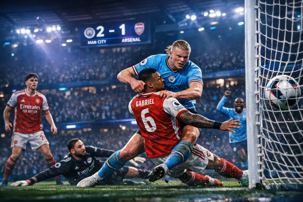 Manchester City Narrow Gap to Three Points with Hard-Fought 2-1 Win Over Arsenal